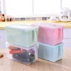Food storage box, storage box with plastic handle, rectangular transparent refrigerator box, storage box with plastic cover that can be stacked Application Scenario